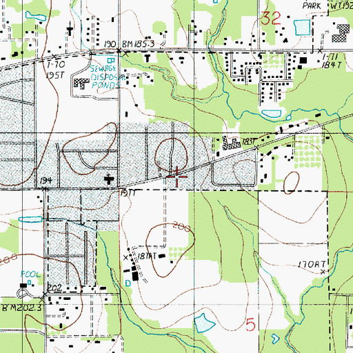 Topographic Map of Broussard Mobile Home Park, LA