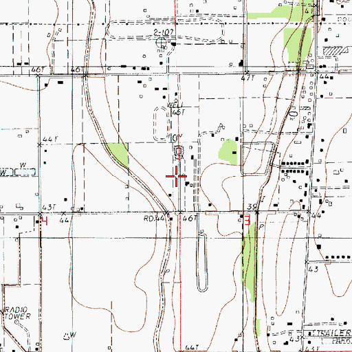 Topographic Map of Cajun Mobile Home Village, LA