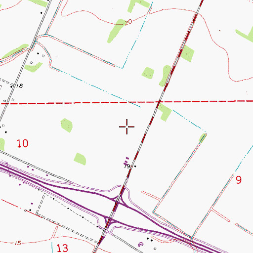 Topographic Map of Canebrake Mobile Home Park, LA