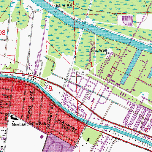 Topographic Map of Carriage Cove Mobile Home Park, LA