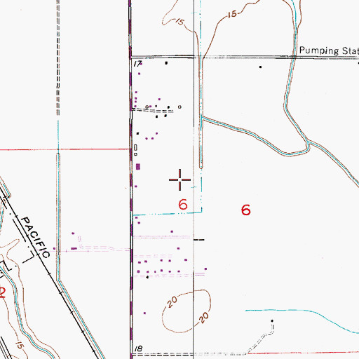 Topographic Map of Chardele Mobile Estates, LA