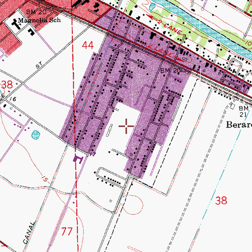 Topographic Map of Charlies Mobile Home Village, LA