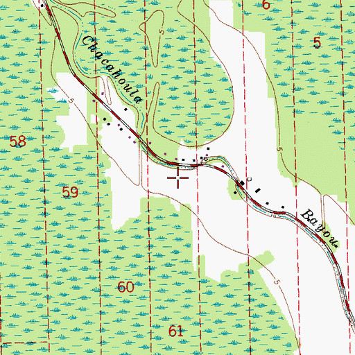Topographic Map of Circle G Mobile Home Park, LA