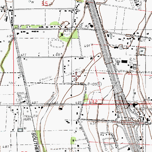 Topographic Map of Clifton Camochahe Mobile Home Park, LA