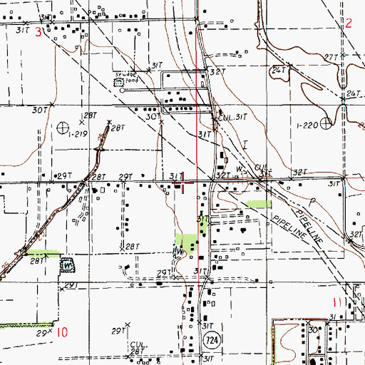 Topographic Map of Clifton Mobile Home Park, LA