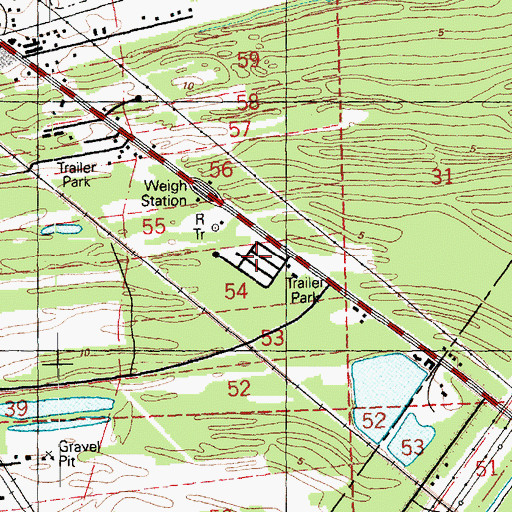 Topographic Map of Colonial Mobile Home Park, LA