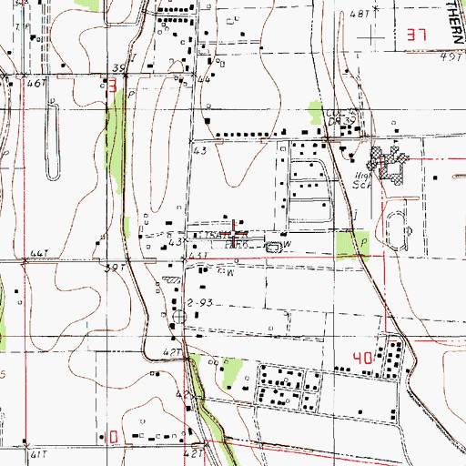 Topographic Map of Conques Mobile Home Park, LA