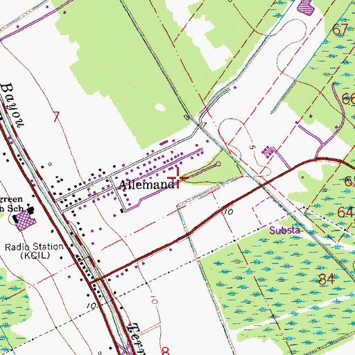 Topographic Map of Country Boy Mobile Home Park, LA