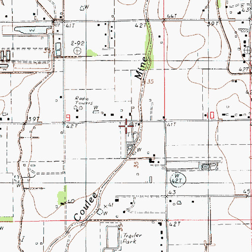 Topographic Map of Country Pine Mobile Estates, LA