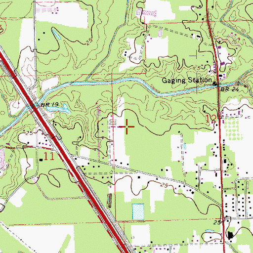 Topographic Map of Creekside Mobile Home Park, LA