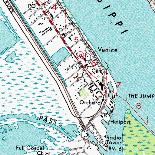 Topographic Map of Cronin Mobile Home Park, LA