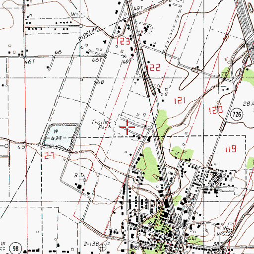 Topographic Map of Daves Mobile Home Village, LA