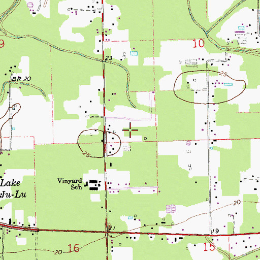 Topographic Map of Dunson Mobile Home Park, LA