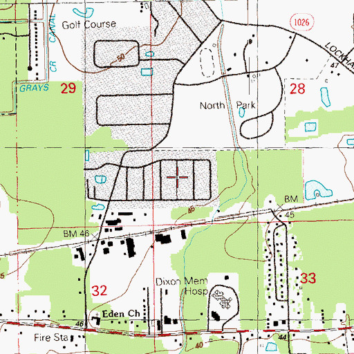 Topographic Map of Eden Church Road Mobile Park, LA