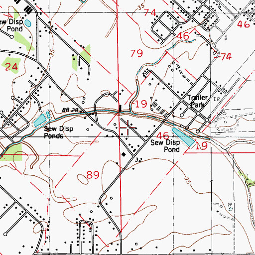 Topographic Map of Norberts Golden Gate Mobile Home Park, LA
