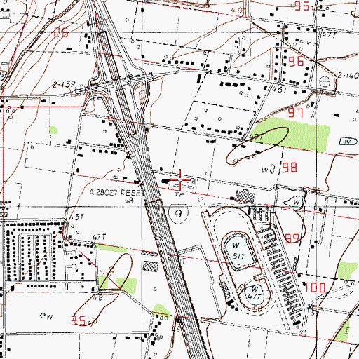 Topographic Map of North Acadian Mobile Home Park, LA