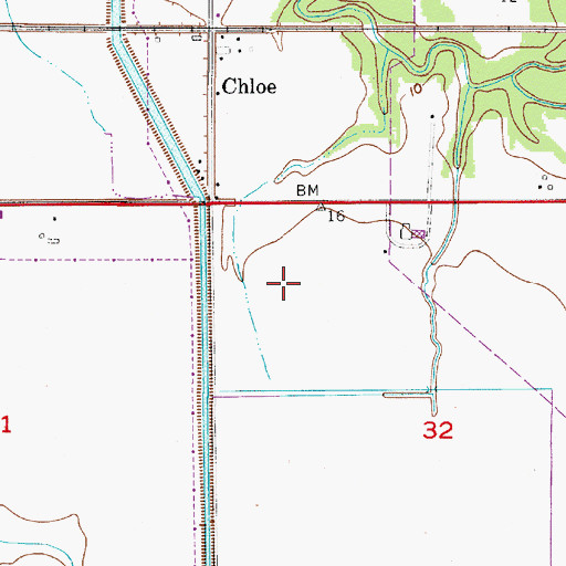 Topographic Map of Oak Hurst Mobile Home Park, LA