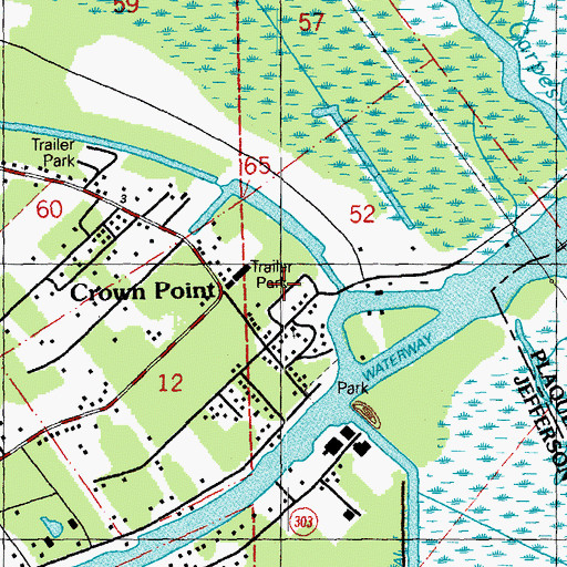 Topographic Map of Oak Park II Mobile Home Park, LA