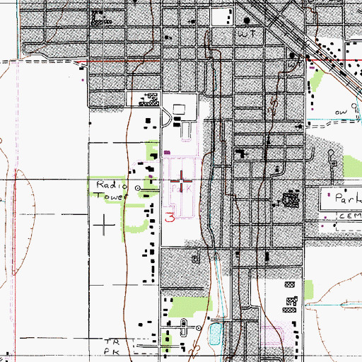 Topographic Map of Paradise Mobile Home Park, LA