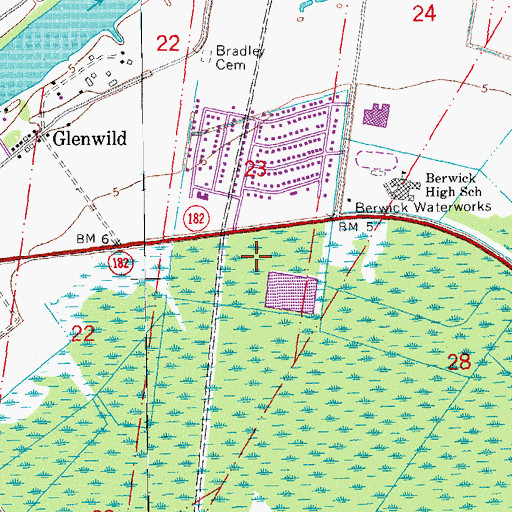 Topographic Map of Parro Mobile Home Park, LA