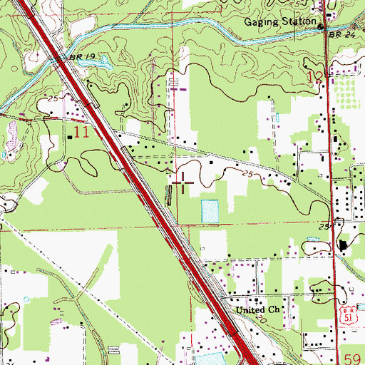Topographic Map of Pinelake Mobile Home Park, LA