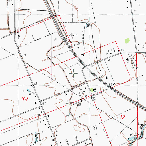 Topographic Map of Plantation Village Mobile Home Park, LA