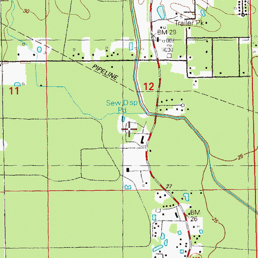 Topographic Map of Prestige Place Mobile Home Park, LA