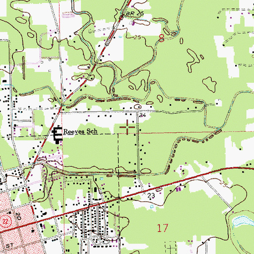 Topographic Map of Pretty Acres Mobile Home Park, LA