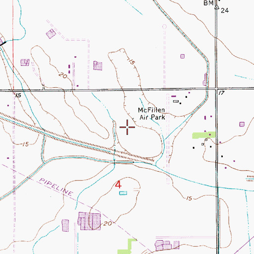Topographic Map of Quail Ridge Mobile Home Park, LA