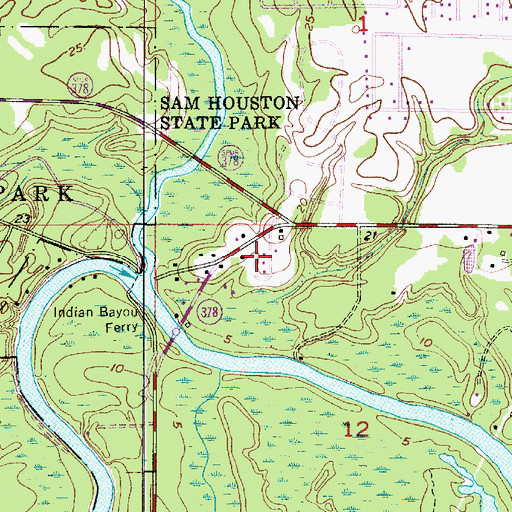 Topographic Map of Richmond Estates Mobile Home Park, LA