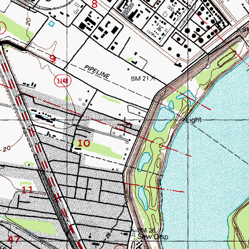 Topographic Map of Seneca Mobile Home Park, LA