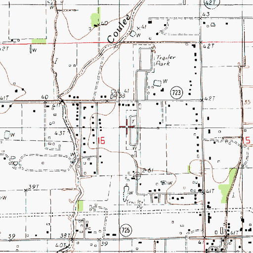 Topographic Map of Shiloh Mobile Home Park, LA