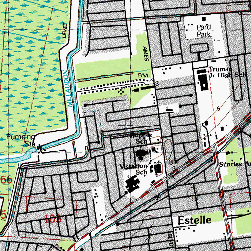 Topographic Map of Sievers Trailer Court, LA