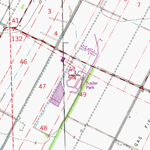 Topographic Map of Solars Mobile Home Park, LA