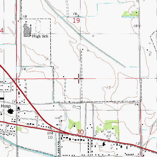 Topographic Map of Southland Mobile Home Park, LA
