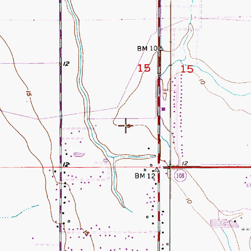 Topographic Map of Sweetgum Community Mobile Home Park, LA