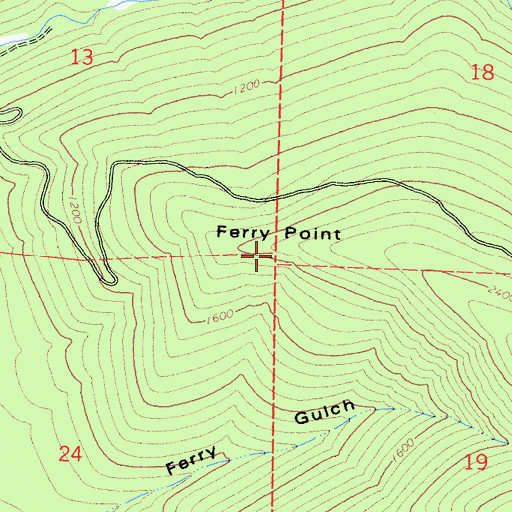 Topographic Map of Ferry Point, CA