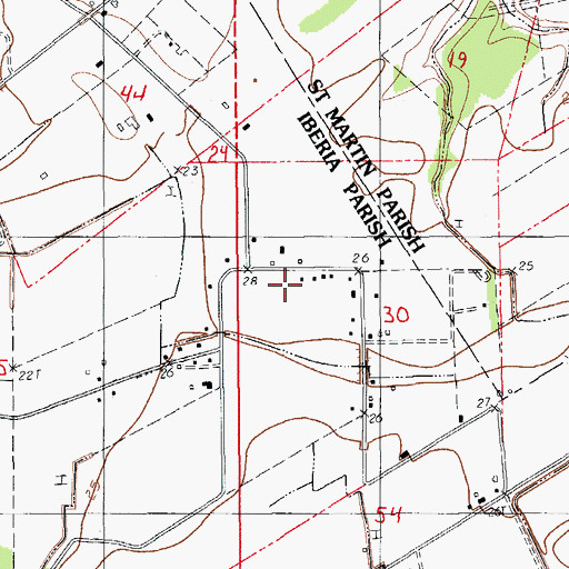 Topographic Map of Thibodeaux Mobile Home Park, LA