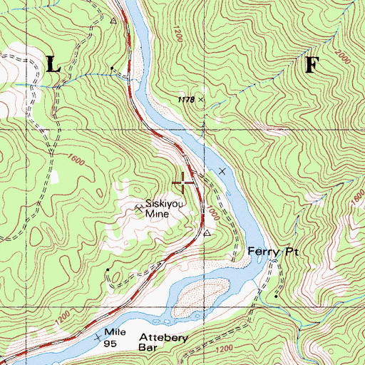 Topographic Map of Ferry Point, CA