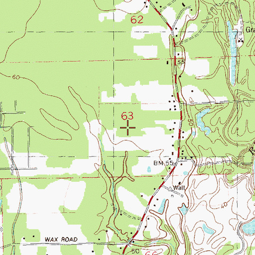 Topographic Map of Tiffany Estates Mobile Home Park, LA