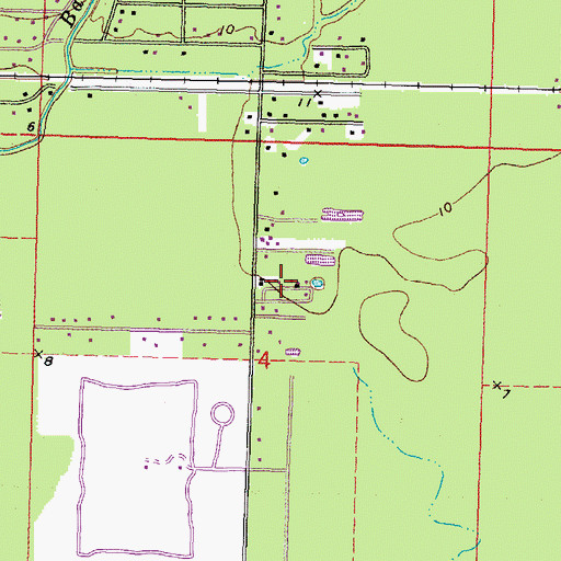 Topographic Map of Timberland Trailer Park, LA