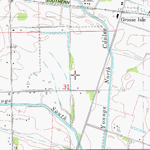 Topographic Map of Touchet Mobile Home Park, LA
