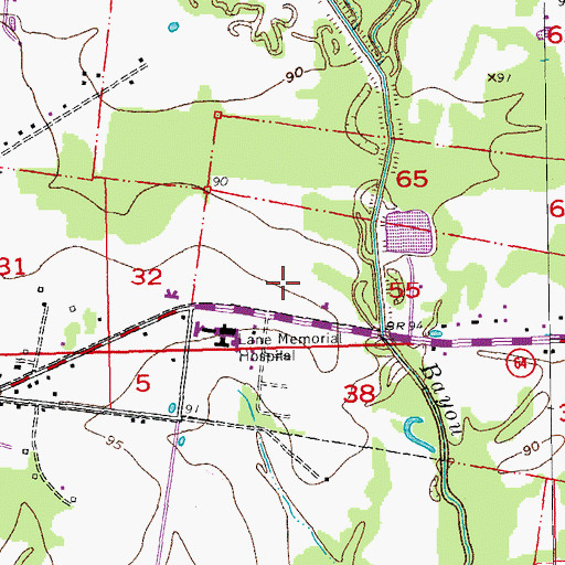 Topographic Map of Town and Country Mobile Home Village, LA