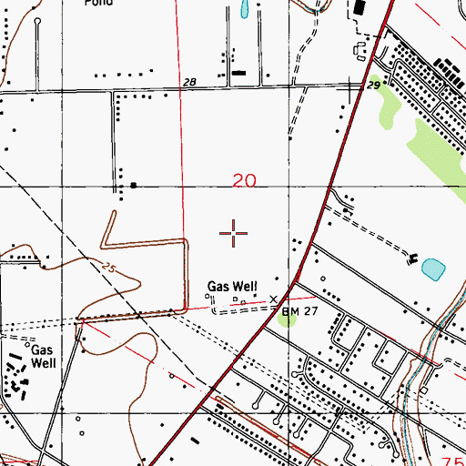 Topographic Map of Village Park Mobile Estate, LA