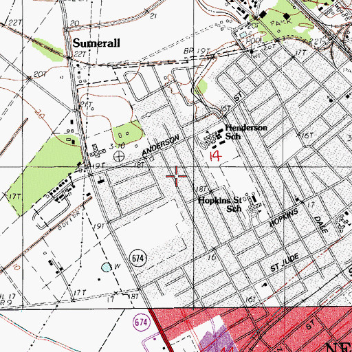 Topographic Map of Westland Mobile Home Park, LA