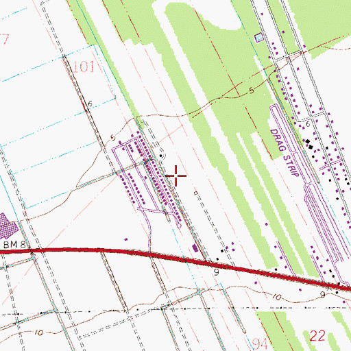 Topographic Map of Wheel Estates Mobile Home Park, LA