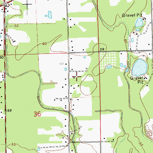 Topographic Map of Whiskey Lane Mobile Home Park, LA