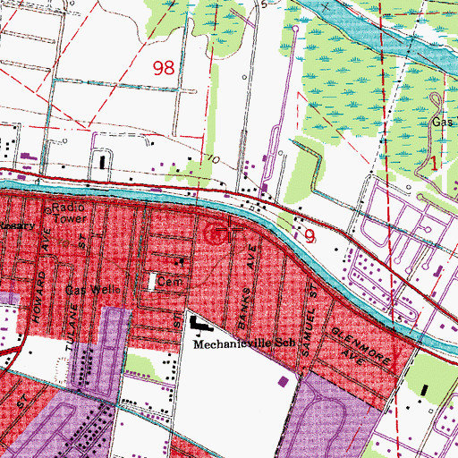 Topographic Map of Whispering Oaks Mobile Home and Recreational Vehicle Park, LA