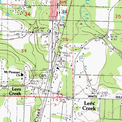 Topographic Map of Willa - Villa Mobile Home Park, LA