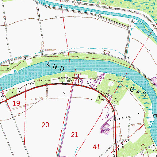 Topographic Map of Willow Bend Mobile Home Park, LA
